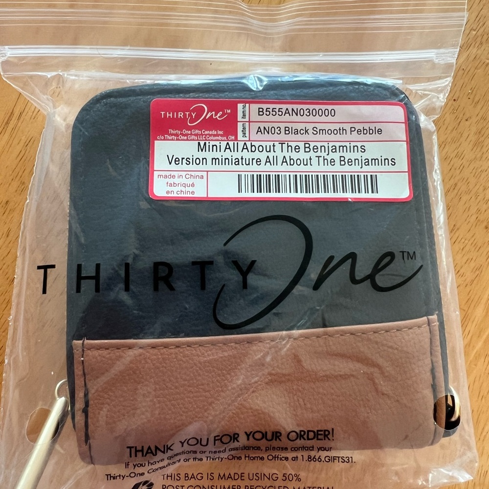 Thirty-One Black and Brown Mini Bag